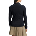 J.Lindeberg Women's Flor Long Sleeve Golf Polo Shirt - Black
