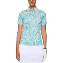 J.Lindeberg Women&#39;s  Georgia Print Golf Polo Shirt - Scribble Stillwater