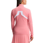 J.Lindeberg 女式 Janice 全拉链高尔夫中层 - Flamingo Plume