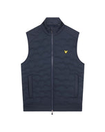 Lyle & Scott Check Quilt Back Fleece Gilet - Dark Navy
