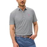 Johnnie-O 高性能网眼 Polo 衫 - Dru 条纹 - 海军蓝