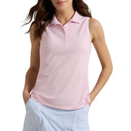 Peter Millar 女式坎特伯雷尖顶运动网状高尔夫 Polo 衫 - 白色/柳色