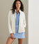 Peter Millar 女式 Lumi-Knit 高性能全拉链 - 浅白色