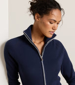 Peter Millar Women's Coolspun Lite Cotton Ribbed Cardigan - Navy