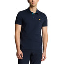 Lyle &amp; Scott Contrast Placket Golf Polo Shirt - Dark Navy/Albatross