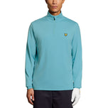 Lyle & Scott Core Quarter Zip Golf Midlayer - Aquamarine