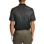 Lyle & Scott Geometric Print Golf Polo Shirt - Jet Black