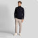 Lyle & Scott Core 1/4 Zip Merino Mix - Dark Navy