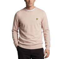 Lyle & Scott Guernsey Golf Crew - Pink Taupe