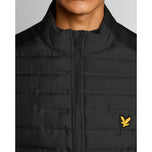 Lyle & Scott Hybrid Quilted Full Zip Golf Vest - Jet Black