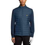 Lyle & Scott Hybrid Quilted Full Zip Golf Jacket - Ryder Blue