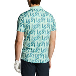 Lyle & Scott LS Monogram Printed Golf Polo Shirt - Shoreline