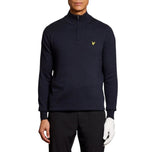 Lyle & Scott 四分之一拉链针织高尔夫毛衣 - 深海军蓝