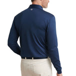 Peter Millar Performance Stretch Jersey Long Sleeve Golf Shirt - Navy