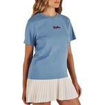Malbon Women's Cosette Stitched Tee - Blue Shadow