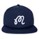 Malbon M Snapback Cap - Navy