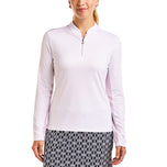 Nivo Women's Leda Long Sleeve Mock Neck Golf Shirt - White