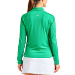Nivo Women's Nina LIVCOOL Long Sleeve Mock Neck Golf Shirt - Classic Green