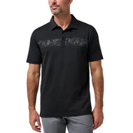 Travis Mathew Performance Jersey Flight Golf Polo Shirt - Black