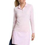 Peter Millar Women's Keswick Long-Sleeve Golf Polo - Pearl Pink