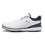 Puma Fusion Grip ST Spiked 高尔夫球鞋 - Puma 白色/Puma 银色/灰灰色