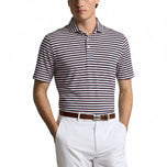 RLX Ralph Lauren Stripe Lightweight Airflow Golf Polo Shirt - Ceramic White Multi