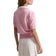 RLX Ralph Lauren 女式 2/48 棉混纺短袖针织高尔夫 Polo 衫 - 浅粉色/白色泼彩