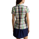 RLX Ralph Lauren 女式印花轻质气流高尔夫 Polo 衫 - 春季马德拉斯