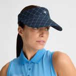 Rohnisch Women's Aria Golf Visor - Micro R Check Navy