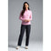 IBKUL Women's Solid Long Sleeve Zip Mock Neck Shirt - Candy Pink