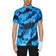 J.Lindeberg Tour Tech Regular Fit Print Golf Polo Shirt - Warp Sonic Blue