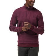 Travis Mathew Cloud 2.0 Golf 1/4 Zip - Heather Dark Red