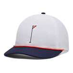 Under Armour Drive Mid Flag 高尔夫球帽 - 白色/午夜海军蓝