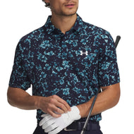 Under Armour 比洞赛 Polo 高尔夫衬衫 - 海军蓝/白色