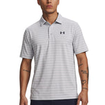 Under Armour Playoff 3.0 条纹高尔夫 Polo 衫 - 灰色