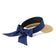 RLX Ralph Lauren Women's Woven Brim Seft-Tie Visor - Refined Navy