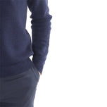Galvin Green Chester Merino 1/4 Golf Sweater - Navy Melange