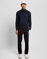 Lyle & Scott 四分之一拉链针织高尔夫毛衣 - 深海军蓝