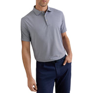 Peter Millar 纯色性能长袖平纹针织高尔夫 Polo 衫 - 海军蓝
