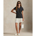 RLX Ralph Lauren Women's Printed Lightweight Airflow Golf Shirt - Polo Black Polka Dot
