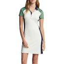 RLX Ralph Lauren Women&#39;s Colour Blocked Stretch Polo Golf Dress - Chic Cream/Fatigue Multi