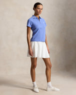 RLX Ralph Lauren Women's Active Cable 1/4 Zip Golf Polo Shirt - Blue Mist/Ceramic