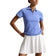 RLX Ralph Lauren Women's Active Cable 1/4 Zip Golf Polo Shirt - Blue Mist