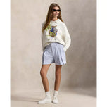 RLX Ralph Lauren Women's Polo Bear 2/48 Cotton Blend Golf Pullover - White Splash Multi