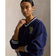 RLX Ralph Lauren Women's Bear Tech Fleece V-Neck Golf Pullover - Refined Navy