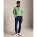 RLX Ralph Lauren Driver Luz Perf Jersey 1/4 Zip Golf Midlayer - Outback Green Heather