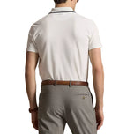 RLX Ralph Lauren Tipped Tailored Fit Performance Golf Polo Shirt - Ceramic White