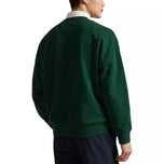 RLX Ralph Lauren Polo Bear 重量级毛圈高尔夫圆领毛衣 - 苔藓玛瑙