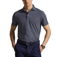RLX Ralph Lauren Printed Lightweight Airflow Golf Polo Shirt - Refined Navy Magnolia Diamond